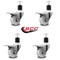 Service Caster 3'' Nylon Swivel 1-7/8'' Expanding Stem Caster Set Total Lock Brake, 4PK SCC-EXTTL20S314-NYS-178-4 - alternate 3